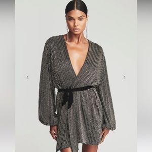 RETROFETE  STUDDED GABRIELLE ROBE DRESS